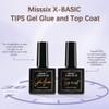 Misssix Uñas francesas profundas, 160 puntas de gel francesas, uñas
