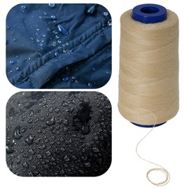 Waterproof Sewing Thread 1000-Yard 300D/3 Tex 90 Heavy Duty Extra Strong Thread for Sewing Machines,Hand Stitching and Quilting All Purpose (Beige)