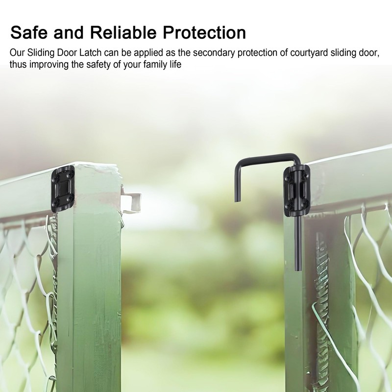 Patio Sliding Door Loop Lock, Thickened Anti-Rust Sliding Gate Latch