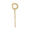 Solid 14k Yellow Gold Medium Number 3 Charm Brushed Matte