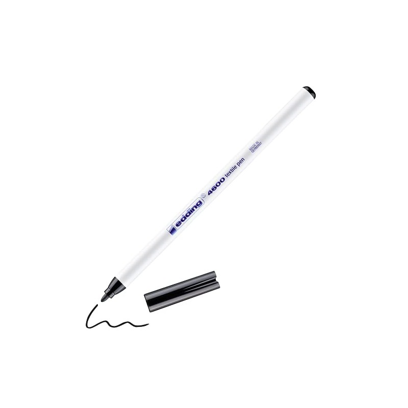 edding 4600 Textilstift - schwarz - 1 Stift - Rundspitze