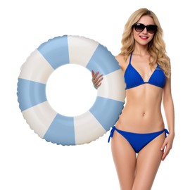 Inflatable Swimming Ring Pool Float Swim Tube Durable Rubber Rings Blow-Up for Adults Kids Water Sports Summer Beach Party Supplies Toys