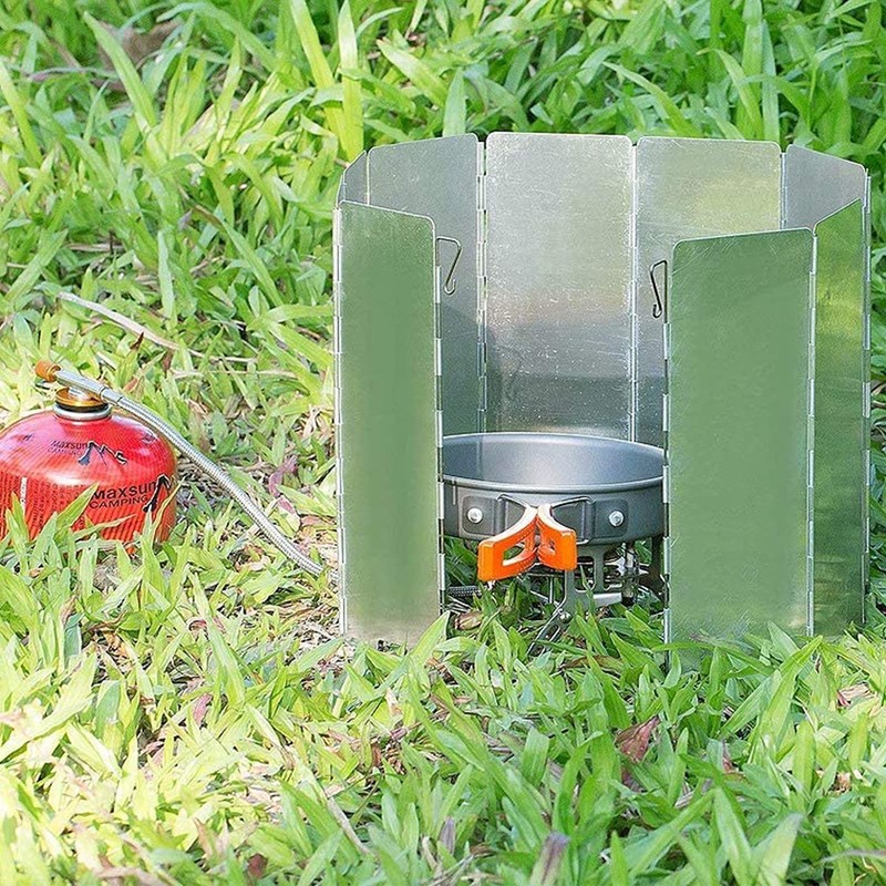 Pack of 10 foldable aluminium wind protection, aluminium wind protection,
