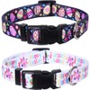2 Pack Easter Dog Collar Adjustable Nylon Pet Collars Easter