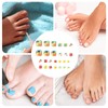 Press On Nails Toes,Reusable Summer Pedicure Nails | Art Stickers