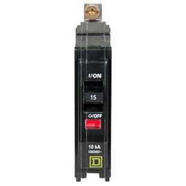 Square D Interruptor de circuito atornillado, 15 amperios, QOB115
