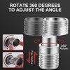 360 Degree Adjustable Angled Bent Foot, Shower Fitting Adapter Adjustable