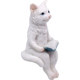 Keystone Figurine Cat with Book, One Size Fits Most, SITTING ANIMAL DE043986