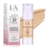 Base Maquillaje Líquida Color Protección Solar Facial Resistente Agua Ligera