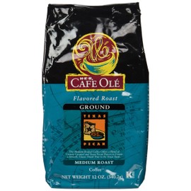 Cafe Ole Flavored Roast Texas Pecan Ground Coffee 12 Oz. (Pack of 3)