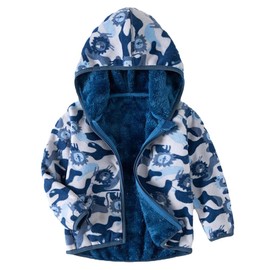 Feidoog Toddler Polar Fleece Jacket Hooded Baby Boys Girls Autumn Winter Long Sleeve Thick Warm Outerwear,Lion,2-3T