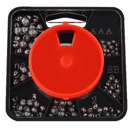 SANTUO 120g Fishing Floats Split Shot Fishing Weight Non Toxic 7 Division No1, No4, No6, No8, BB, AAA Fishing Sinkers Dispenser Weights for Carp and Coarse Angling