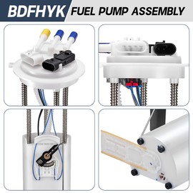 BDFHYK Fuel Pump Module Assembly E3500M Compatible with 1999-2004 Chevy Pickup Silverado GMC Sierra 4.3L 4.8L 5.3L 6.0L 8.1L w/sending unit fuel pressure sensor
