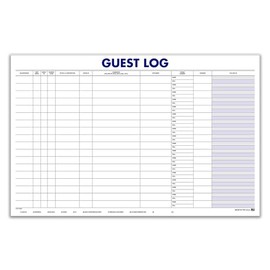 Professional Guest Log Book - Efficiently Track Potential Customers and Follow-Up - Ideal for Automotive Dealerships, Repair Shops, and Service Centers - 17" × 11" - 100 Sheets Per Pad - Pack of 1