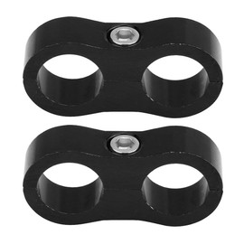 YosooUniversal AN10 Aluminium Alloy Hose Separator Clamp Fitting Adapter Holder for Hose Separator Clamp Fitting Hose Separator Clamp (Black)