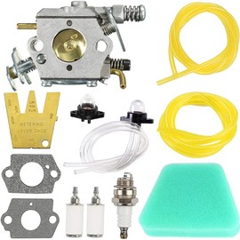 ZAMDOE C1U-W8 C1U-W14 Carburetor Kit for Poulan 2150 1950 2050 2375 2550 Wild Thing Chainsaw Replace WT-600 WT-624 WT-625 WT-89 WT-89 WT-324 with Air Filter Fuel Line