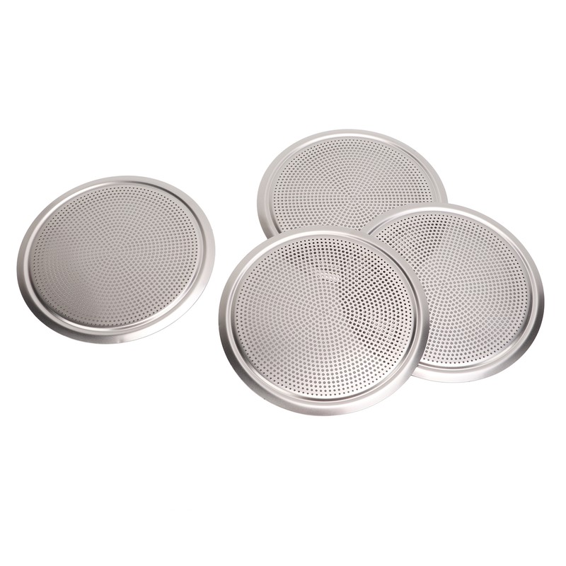 4PCS Door Speaker Grille Cover Round Aluminium Alloy Replacement for