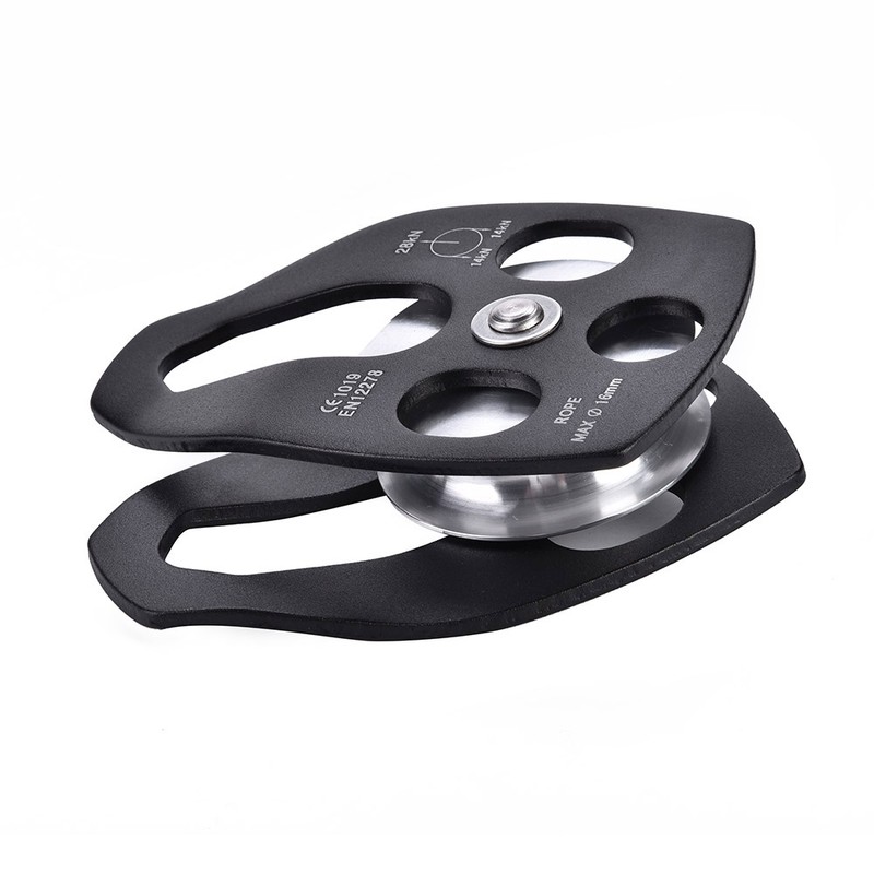 Outdoors Climbing 32KN Rescue Pulley Single Sheave with Swing Plate