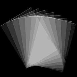 HOIGON 100 PCS Clear Plastic Document Folder, US Letter/ A4 Size Printable L Type Transparent Document Plastic Folders Copy Safe Project Pockets for School Home Office