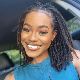MIUULAAR Loc Extension Cabello Humano 0.4Cm Espesor 8" 40 Hilos Natural Negro Completo Hecho A Mano Locos Permanentes Pueden Ser Teñidos Y Blanqueados Para Mujeres Hombres Niños Dreadlock Extensiones