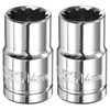 HARFINGTON 2pcs 12 Point Socket 1/2" Drive by 14mm Metric