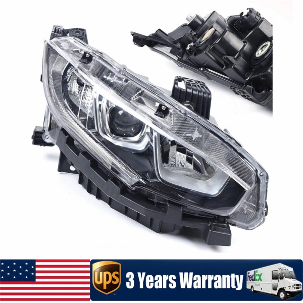 SENDERPICK HO2502173 Fits 2016-2018 Honda Civic Passenger Side Headlight Sedan