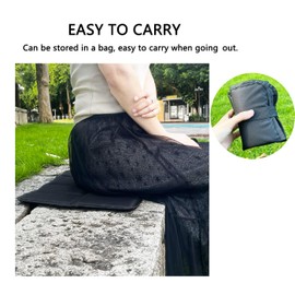 LUHIUMOYA Outdoor Seat Cushion, Robust and Durable, Moisture and Cold Resistant, Suitable for Hiking, Camping, Picnic, Sports Fields (Black)