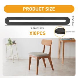 Adjustable Flat Connectors, Pack of 10 Perforated Plates, Metal, Wood Connectors with Slotted Hole, Flat Corner Angle Connectors for Repair, Fixing, Furniture, Wood, DIY Projects, 110 x 19 mm