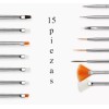 Nail Art Kit 15 Pinceles De Uñas Para Decoración Mano