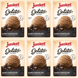 Junket Chocolate Gelato Mix Homemade (Ice Cream Maker or Stir By Hand)  4oz 6pk