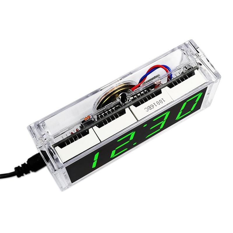 Hsthe Sea DIY LED Digital Clock Kit with Time, Temperature