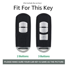 ontto Car Key fob Cover fit for Mazda MX5 CX-5 CX-7 CX-9 Mazda 6 Atenza Smart Key case TPU Key Shell Key Holder Keychain Accessories 3-Buttons Gray
