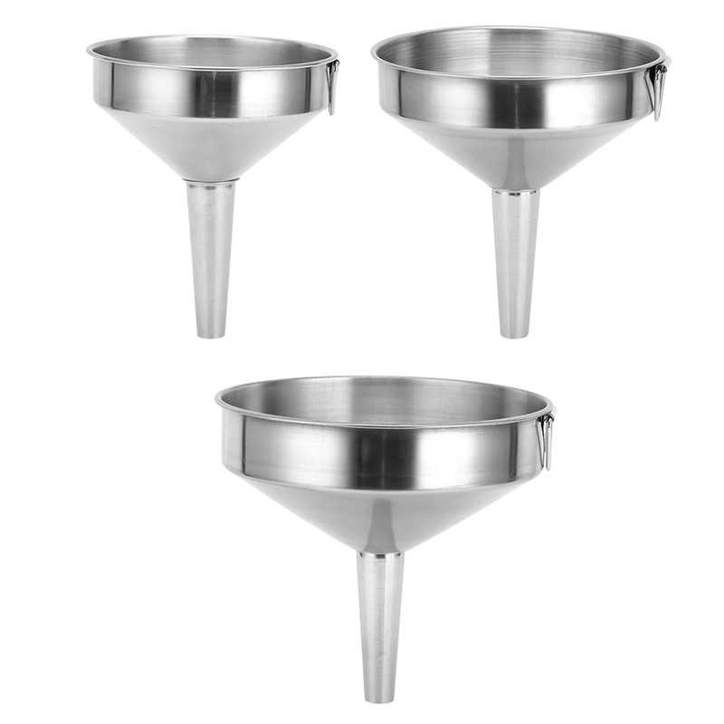 Stainless Steel Funnel, Large Thickened Food Grade Kitchen Funnel for