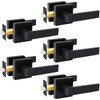 KAMOTA Passage Door Levers, 5 Pack Black Heavy-Duty Door Handles,