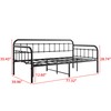 JURMERRY Metal Daybed Frame Twin Size with Steel Slats Platform