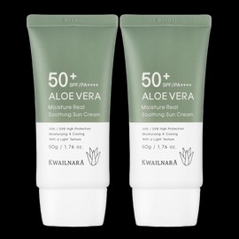 fruit country Aloe Vera Sun Cream 50ml x 2 /SPF50+PA++++ Whitening + Wrinkle Improvement + UV Protection Cooling Soothing / 알로에베라 선크림 50ml 2개 /SPF50+PA++++ 미백+주름개선+자외선차단 쿨링진정