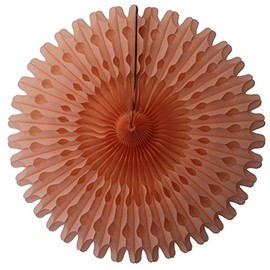 3-Pack 26 Inch Extra-Large Honeycomb Tissue Paper Party Fan Decoration (Peach - Classic Pastel)