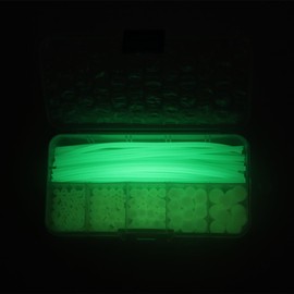 OriGlam Luminous Fishing Beads Glow Fishing Beads Fishing Rigs & Luminous Tube Line, Luminous Rigging Tube Fishing Angling Glow Tubing Tool for Fishing Rigs