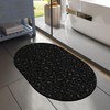 YNXTYB Bathroom Rug Mat Abstract Black Leopard Oval Bath Mat