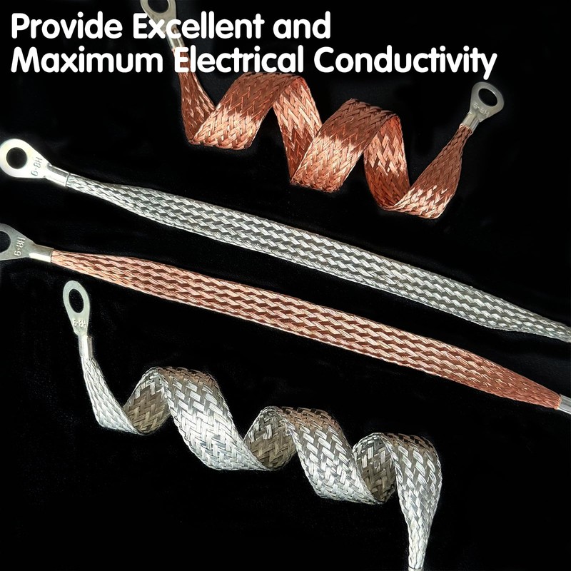 16 Pcs Universal Automotive Ground Straps, 6/10/15/20 Inch Ground Straps