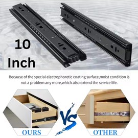 DOMIRA Heavy Duty Drawer Runners – Soft Close, Full Extension, Ball Bearing Slides for Smooth, Quiet Operation – Ideal for Kitchen, Office, Wardrobe & Underbed Storage (Various Sizes) (10inch(250mm))