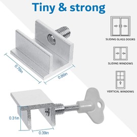 8 Sets Sliding Window Locks for Up and Down Windows,Easy to Install Vertical & Horizontal Window Security Locks,Adjustable Aluminum Window Stopper Lock