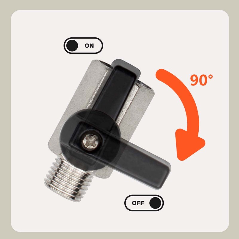 Bwintech 2 pieces 3/8 inch BSP female x male thread
