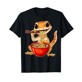 Leopard Gecko Lizard Ramen Crested Gecko Japanese Noodles T-Shirt