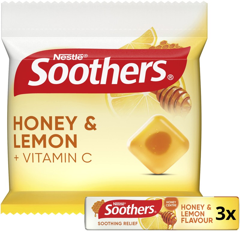 Soothers Honey and Lemon Sore Throat Lozenges 30 Pack, 120g