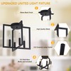 Bosomfr Semi Flush Mount 4-Light Black Ceiling Light, Modern Farmhouse
