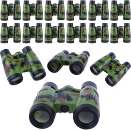 ASONA 12PCS Binoculars for Kids with Camouflage Color, Binoculars Nature Exploration Toys Bulk Safari Jungle Animal Theme Party Favors Gifts for Outdoor Bird Watching Camping Hunting Hiking