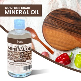 Pacific Pelican Food-Grade Mineral Oil | Oil for Cutting Boards & Butcher Blocks | Perfect for Wooden Utensils & Kitchen Tools | Protects & Restores Wood & Bamboo (1 Gallon)