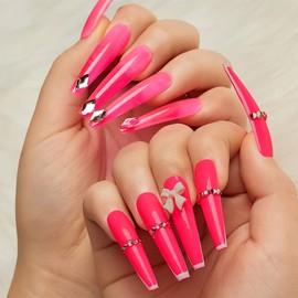 Makartt Poly Nail Extension Gel Kit, Pink Nail Enhancement Builder Extension Gel with Slip Solution and LED Mini Nail Lamp All-in-one French Nail Art Design Beginner Kit Christmas