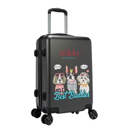 Nicole Lee Nikky 21-Inch Hardcase Luggage, 360° Spinner Wheels, TSA-compliant Lock (BEST BUDDIES)